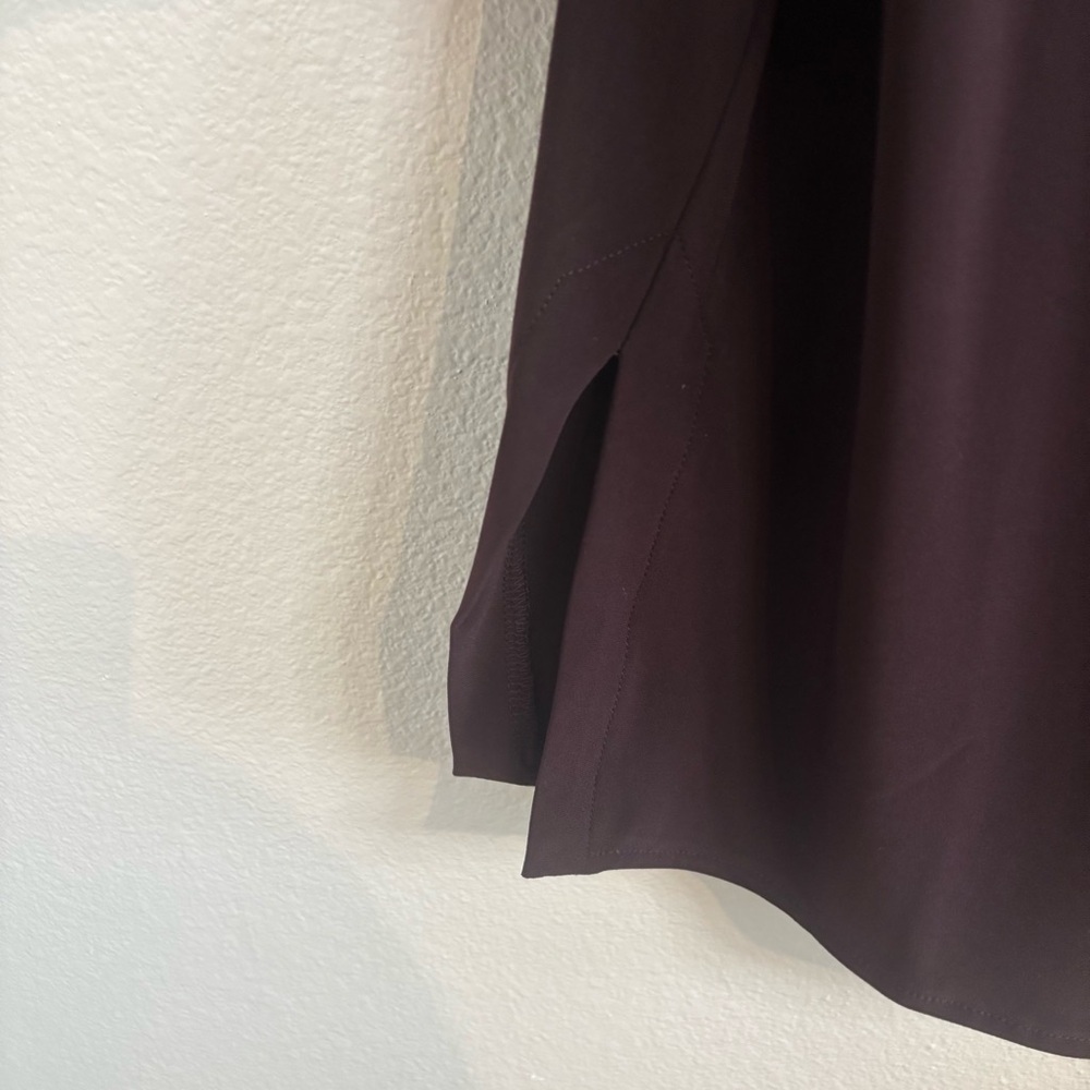 Sympli Tunic Asymmetrical V Neck Lagenlook Blouse Top Size 12 Plum/Purple - Picture 6 of 14